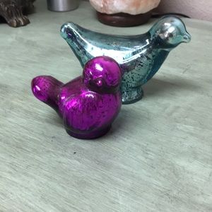 Glass bird decor